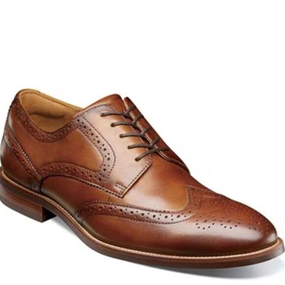 FLORSHEIM MEN'S RUCCI WING TIP OXFORD SHOES - Picture 1 of 16